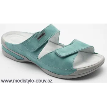 Dámská zdravotní obuv MEDISTYLE ZUZANA 2Z-E17/1 pantofel modro-zelený vel.35-42, --- - 39