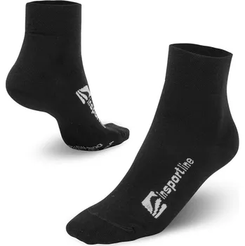 Pánské ponožky Insportline Bambusové střední ponožky inSPORTline Bambuo Crew AG+ antibakteriální Barva černá, Velikost 39-42