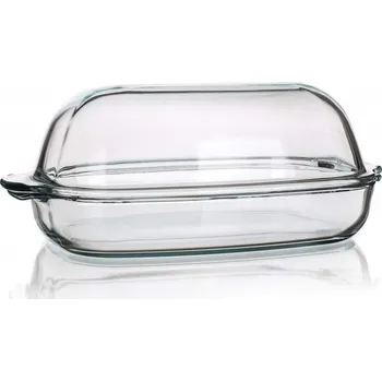 zapékací misa a miska Simax Pekáč skleněný hranatý s víkem 8 l