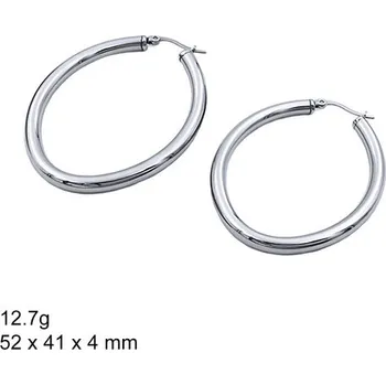 Náušnice Náušnice - Kruhy - 52 x 41 x 4 mm - 12.7g