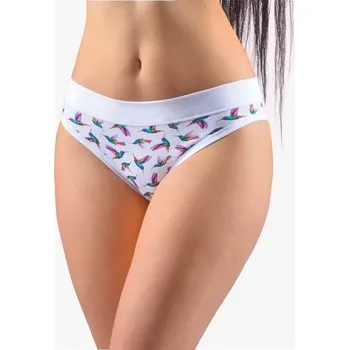 Dámské oblečení Gina Výhodné balení 5 kusů - Kalhotky klasické s úzkým bokem Disco 17 10273P Barva/Velikost: bílá, fialová / L/XL