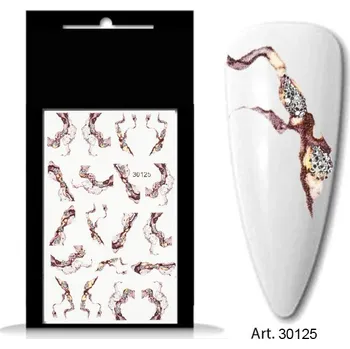 BIO NAILS BIO-nails vodolepka 30125 mramor se stříbrným glitrem