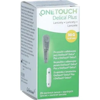 Odběrové pero Lancety - OneTouch Delica Plus, 25 ks