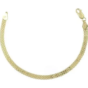 Náramek Stříbrný pozlacený náramek bismark délka náramku 17cm