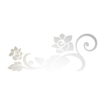 Samolepící dekorace SAMOLEPKA Květina dekor 038 levá (82 - odrazková reflexní bílá) NA AUTO, NÁLEPKA, FÓLIE, POLEP, TUNING, VLASTNÍ TEXT, TISK, AUTOSAMOLEPKY.cz, POLEPY, OBRÁZEK, LOGO, SAMOLEPKY