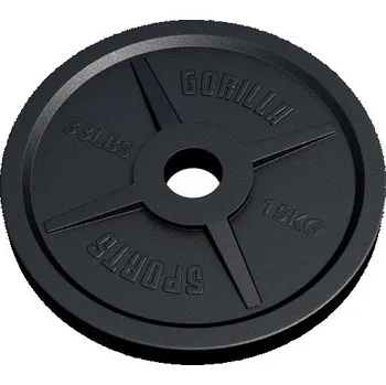 Gorilla Sports Zátěžový kotouč 50/51 mm, litina, 15 kg