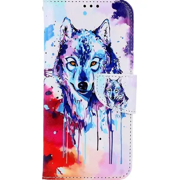 Pouzdro na mobilní telefon Pouzdro Samsung A34 knížkové Kresba vlka (kryt neboli obal na Samsung A34)