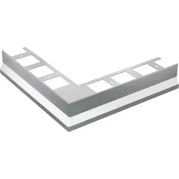 Stavební profil BP9/1 balkonová lišta rohová ACARA, nerez V2A kartáč, 22 mm, 85 mm, 1 ks