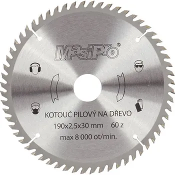 Pilový kotouč MasiPro Kotouč pilový na dřevo, 400x4.0x30mm/60z