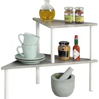 regál Kuchyňský rohový regál - 2 police