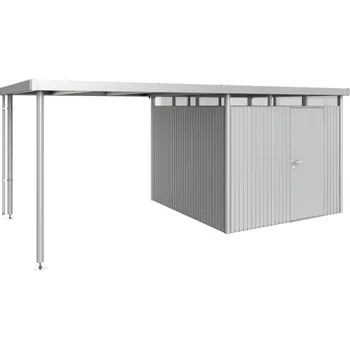 Zahradní domek Biohort Postranní střecha vel. L pro HighLine H4, stříbrná metalíza