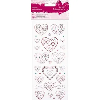 samolepka WEST DESIGN Samolepky třpytivé Láska srdcí