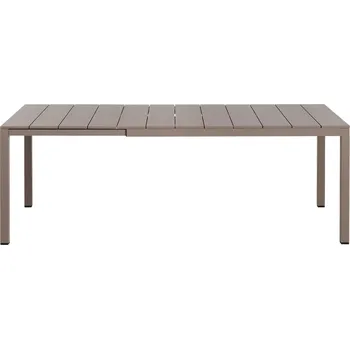 Zahradní stůl Nardi Šedohnědý hliníkový rozkládací zahradní stůl Rio 140/210 x 85 cm