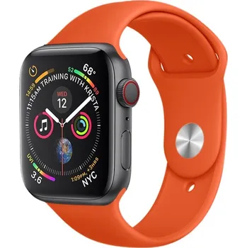 Řemínek na hodinky AW Jednobarevný řemínek na Apple Watch - Oranžový Šířka uchycení řemínku: 44/45/46/49mm, Délka řemínku: Pánský - M/L (15 - 21cm), Barva: Oranžový IR-MJ01-079