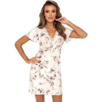 Dámská noční košile Donna noční košile Belinda - krémová, XL (Luxusní noční košile dámská)