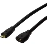 LogiLink USB kabel USB 2.0 USB Micro-B zástrčka, USB Micro-B zásuvka 5.00 m černá CU0125