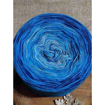 Příze Duhové klubíčko 3 nitka modrá tyrkys šedá melír