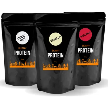 Protein Skinny MIX těch nejlepších PROTEINŮ po 300g Příchuť proteinu 1: Kokos, Příchuť proteinu 2: Čokoláda, Příchuť proteinu 3: Čokoláda
