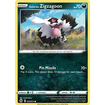 Sběratelská karetní hra Galarian Zigzagoon 035/073 - Champion´s Path Typ karty: Non-Holo