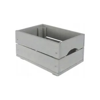 Úložný box Dřevěná bedýnka SD-2-40X30, Šedá