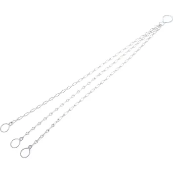 Řetízek Řetízek na květináč trojzávěs - stříbrný (háčky)