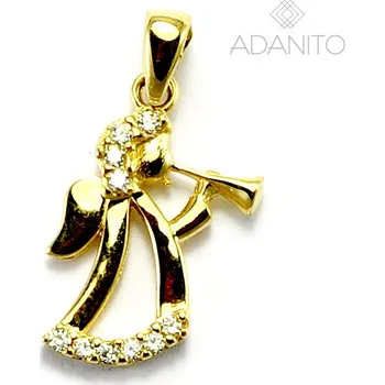Přívěsek Zlatý přívěsek anděl se zirkony