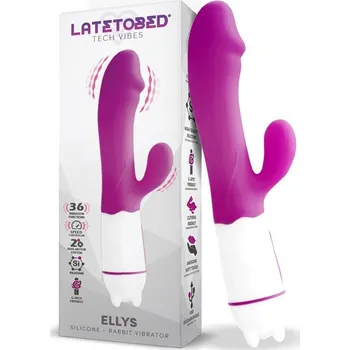 Vibrátor LateToBed Ellys Vibrator 36 Functions Silicone USB Purple