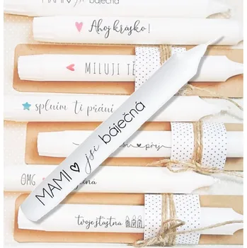 Svíčka Svíčka přání 20 cm - MAMI JSI BÁJEČNÁ