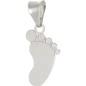 Přívěsek Přívěšek nožička z bílého zlata ZZ0705BF + dárek zdarma