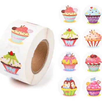 samolepka Samolepky na kotoučku - kolečka Cupcakes