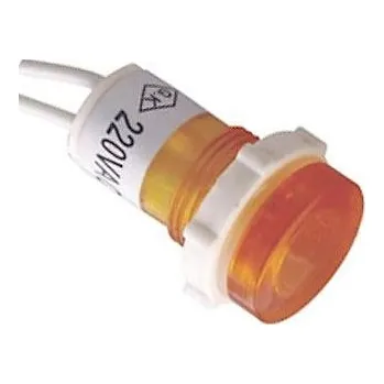 Dioda Kontrolka 230V s doutnavkou oranžová, průměr 18mm