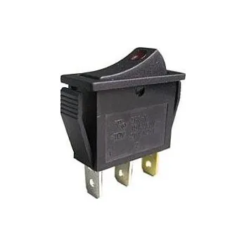 Vypínač kolébkový IRS-101E-1C, OFF-ON 1pol.250V/10A, prosvětlený