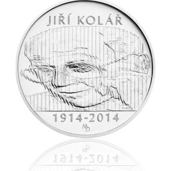 2014 - Stříbrná mince Jiří Kolář, b.k.