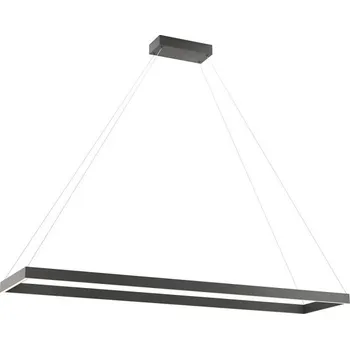 Redo Závěsné LED svítidlo Febe - hranaté, d. 120cm Barva: Černá, Teplota světla: 4000K - denní bílá