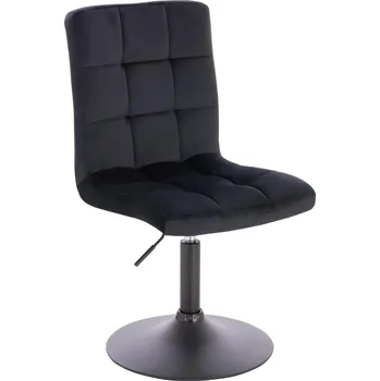 Otočné křeslo Vestland velur na černém talíři - černé