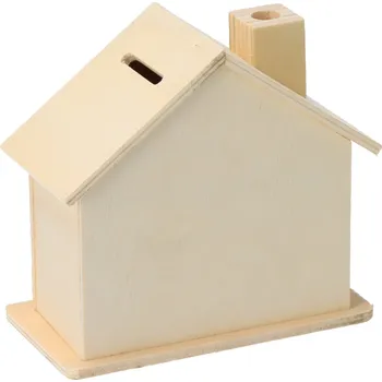 Pokladnička ČistéDřevo Dřevěný domeček pokladnička