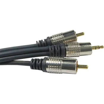 Video kabel Kabel 2xCinch-Jack 3,5mm stereo, kabel 2x3,5mm, 5m
