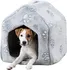 Pelíšek pro psa Trixie Nando plyšová bouda 40 x 45 x 40 cm světle šedá