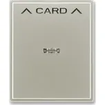 3559E-A00700 32 Kryt spínače kartového, s čirým průzorem, s potiskem, starostříbrná