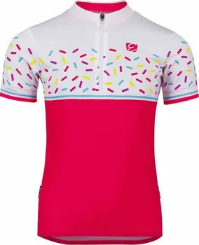 cyklistický dres Etape Rio 2126829 s krátkým rukávem růžový/bílý