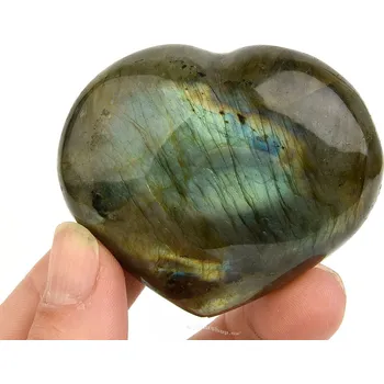 Přírodní kámen Srdce z labradoritu Madagaskar 97g