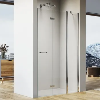 SanSwiss SOLINO 120 cm skládací dveře aluchrom/sklo Transparent SOLF13D1205007