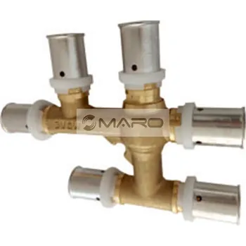 rozdělovač topení Deltatop T-kus křížení lisovací 20 x 20 x 20 mm, 749025