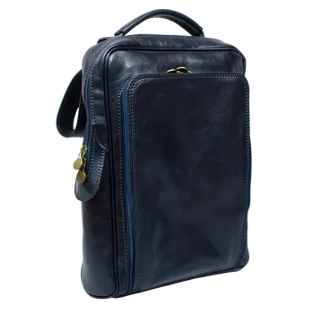 Městský batoh NovaKabelka.cz Pánský kožený batoh Velio Blu