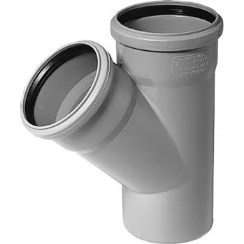 Kanalizační potrubí Ostatní výrobci HT PLUS HTEA odbočka odpadní DN40/40, 45°, PP, šedá