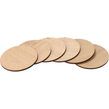 Podtácek Sada 6 kulatých podtácků z dubu