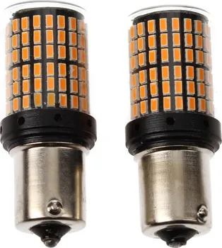 Autožárovka Oranžová LED žárovka do auta BAY15s 12V 5W 2 ks