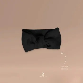 Čelenka Čelenka z vroubkovaného úpletu MAŠLE Barva: Černá, Velikost: od 5 let do dospělosti