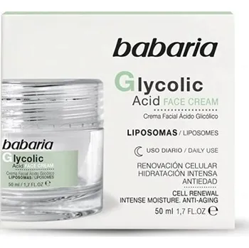 Pleťový krém Babaria Glycolic Acid Face Cream - Krém s kyselinou glykolovou 50 ml