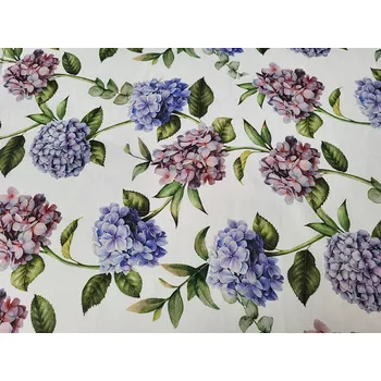 BYTEMA Dekorační látka HORTENZIE FIALOVÁ šíře 140 cm